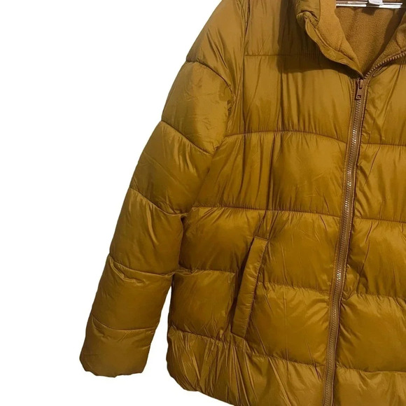 Old Navy Zip Front Puffer Jacket Golden Color Size XL - Picture 7 of 10